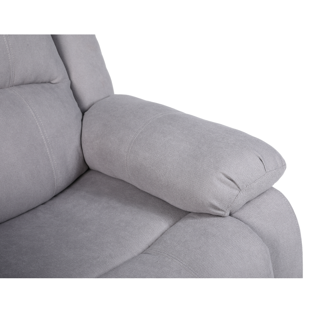 Fotoliu relaxant reglabil, material gri deschis, ASKOY NEW