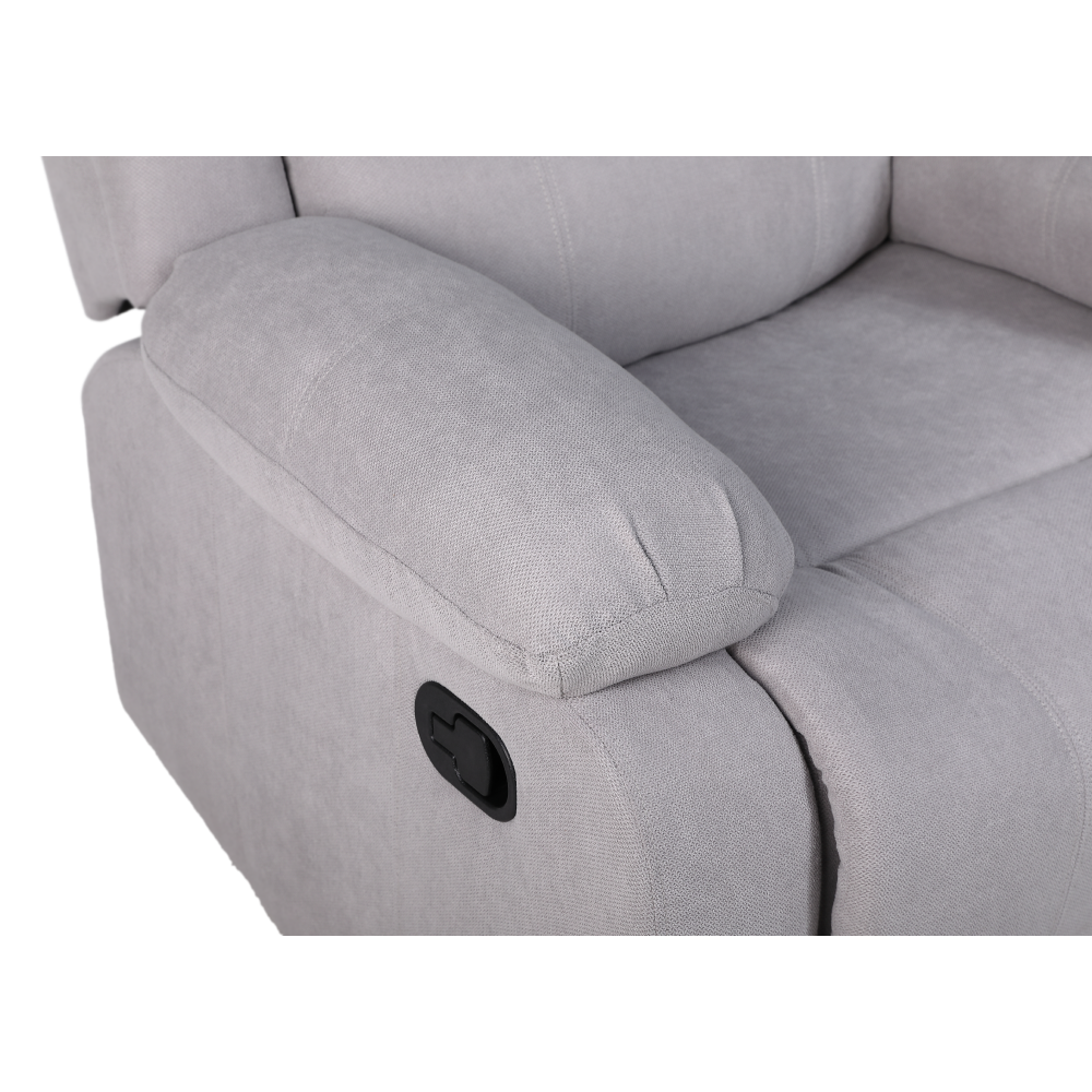 Fotoliu relaxant reglabil, material gri deschis, ASKOY NEW
