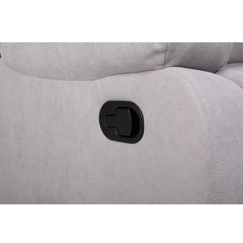Fotoliu relaxant reglabil, material gri deschis, ASKOY NEW
