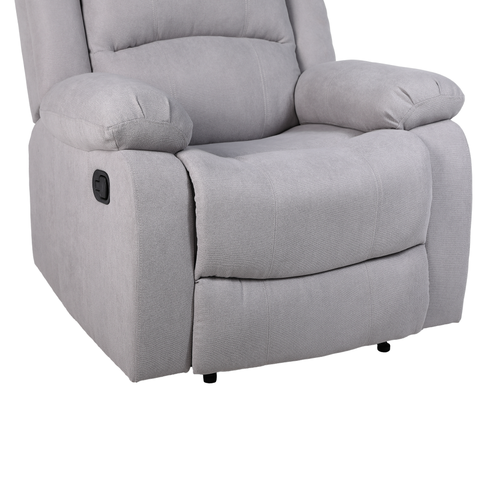 Fotoliu relaxant reglabil, material gri deschis, ASKOY NEW