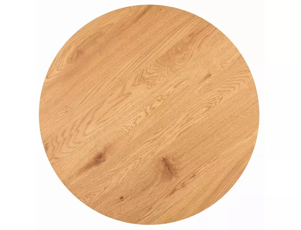 Masa Aster, Ø 100 cm, culoare: stejar/ negru mat