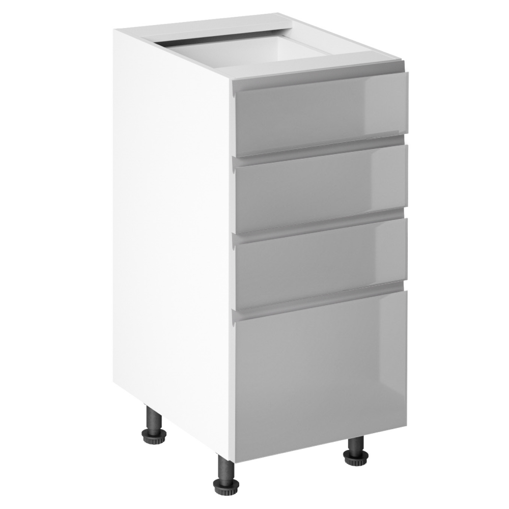 Dulap inferior, alb/gri extra lucios HG, AURORA D40S4