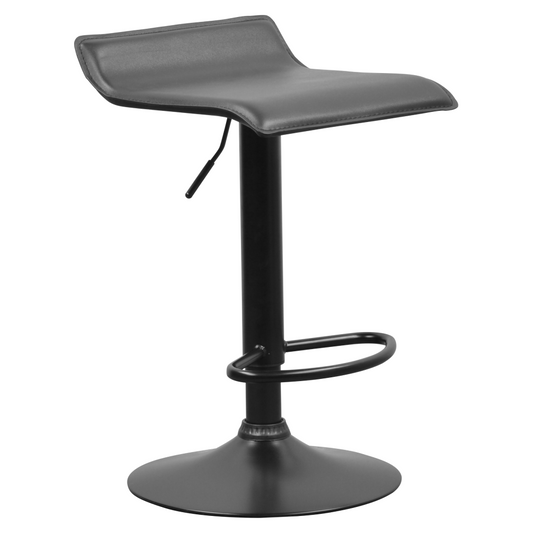 Scaun de bar, piele ecologică neagră, BAILI