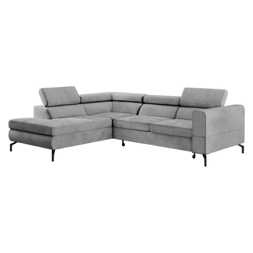 Set canapea extensibilă, gri, stânga, BALTIK ROH
