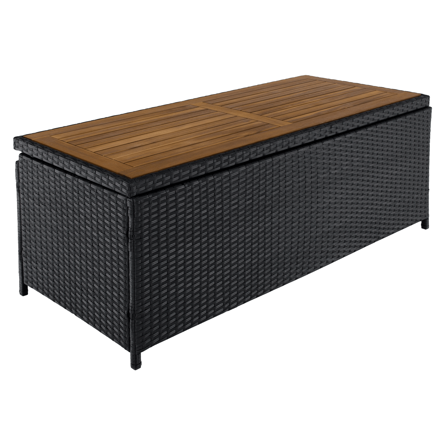 Cutie/bancă de depozitare pentru grădină, negru/natural/crem, BEMUS
