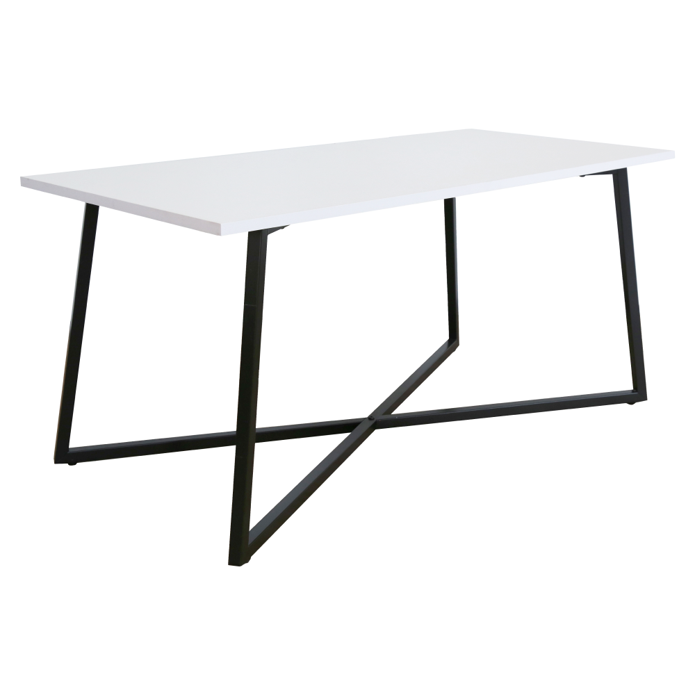 Măsuţă de cafea, albă/neagră, BERTEL