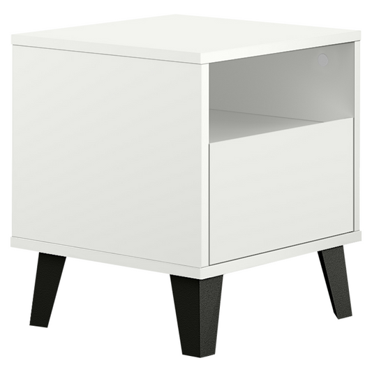 Noptieră, albă, BOGAN NEW 1S