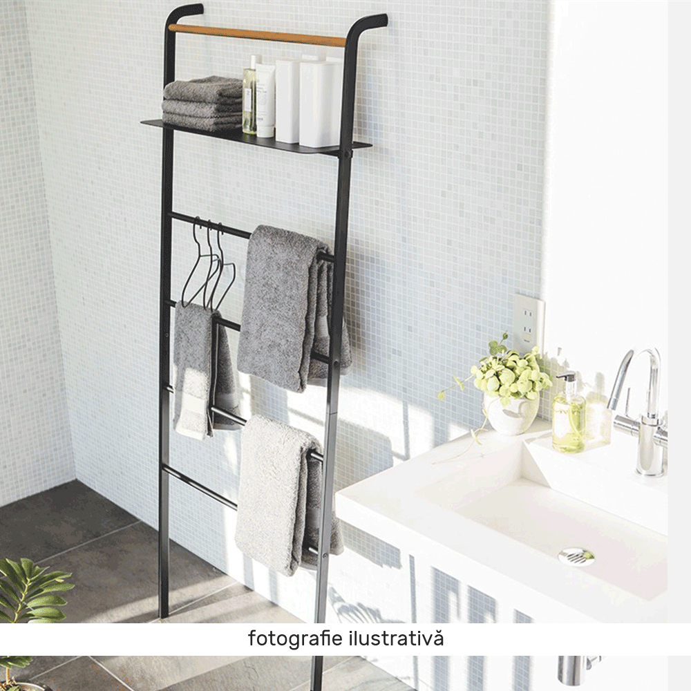 Umeraş în scară, negru / metalic, BUBY