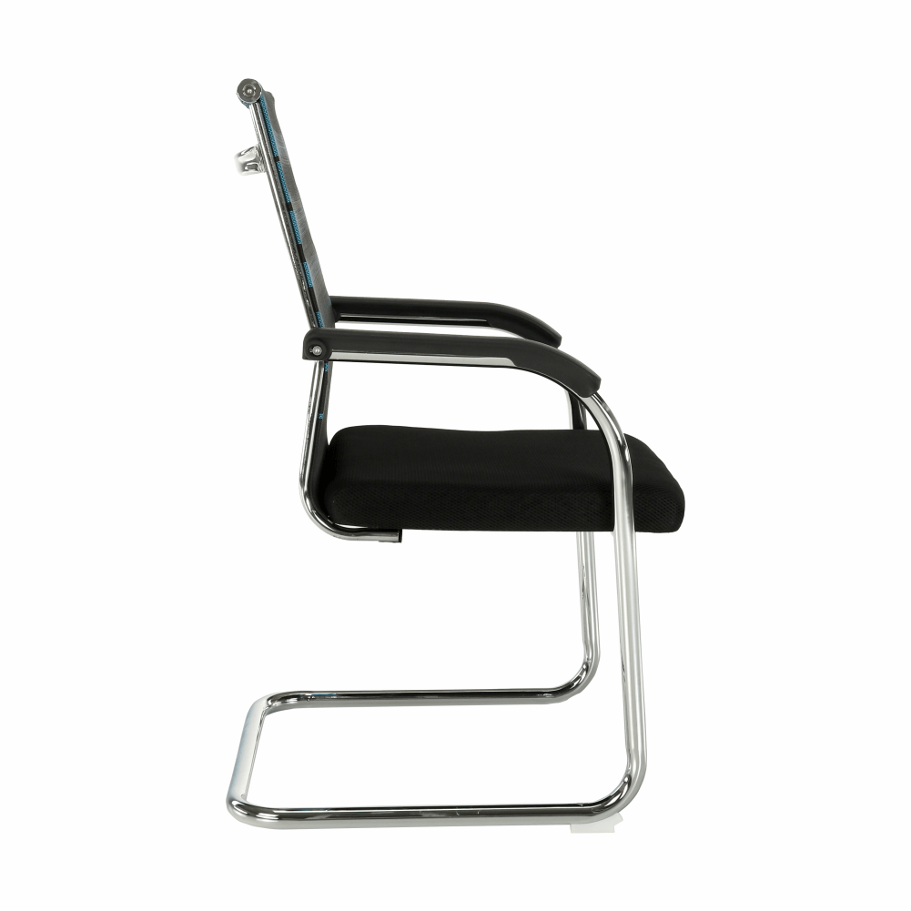 Scaun, albastru/negru, material textil, ESIN
