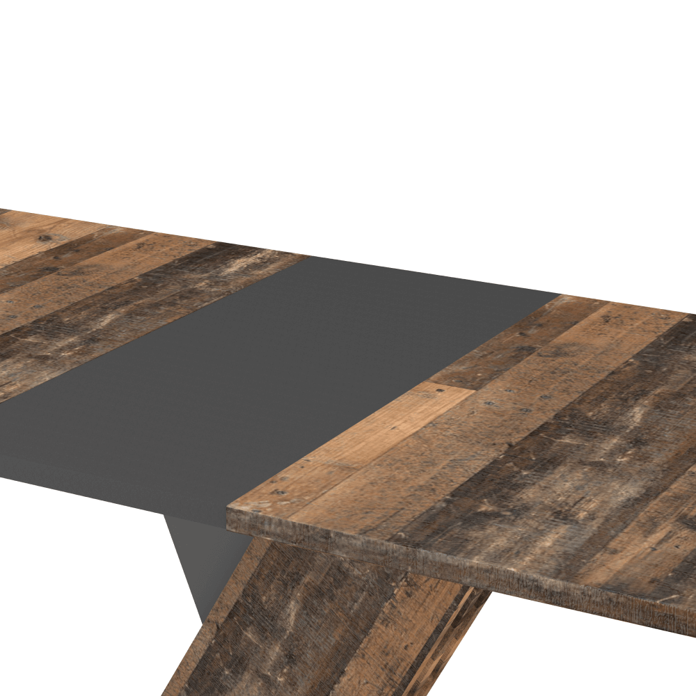 Masă pentru canapea de sufragerie, old style dark/matera, 140-180x85 cm, EXIL