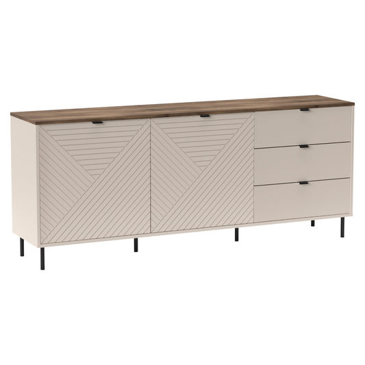 Comodă, caşmir/stejar castello, EYCO 2D3S