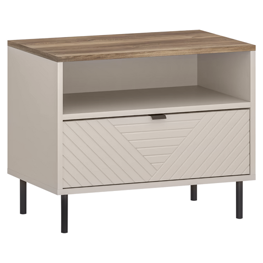 Noptieră, caşmir/stejar castello, EYCO 1S