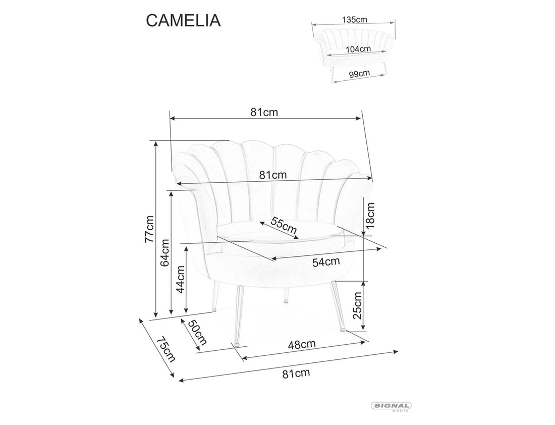 Fotoliu Camellia 1 Velvet