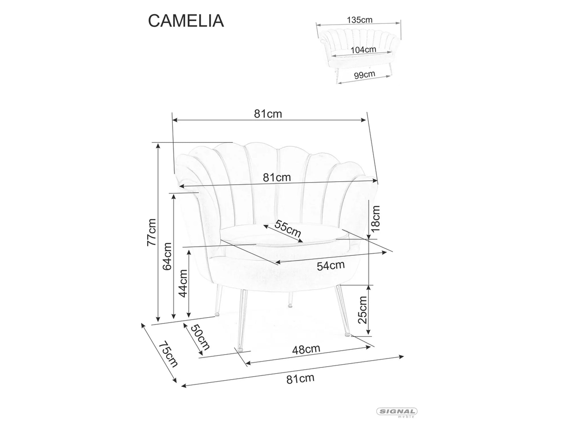 Fotoliu Camellia 1 Velvet