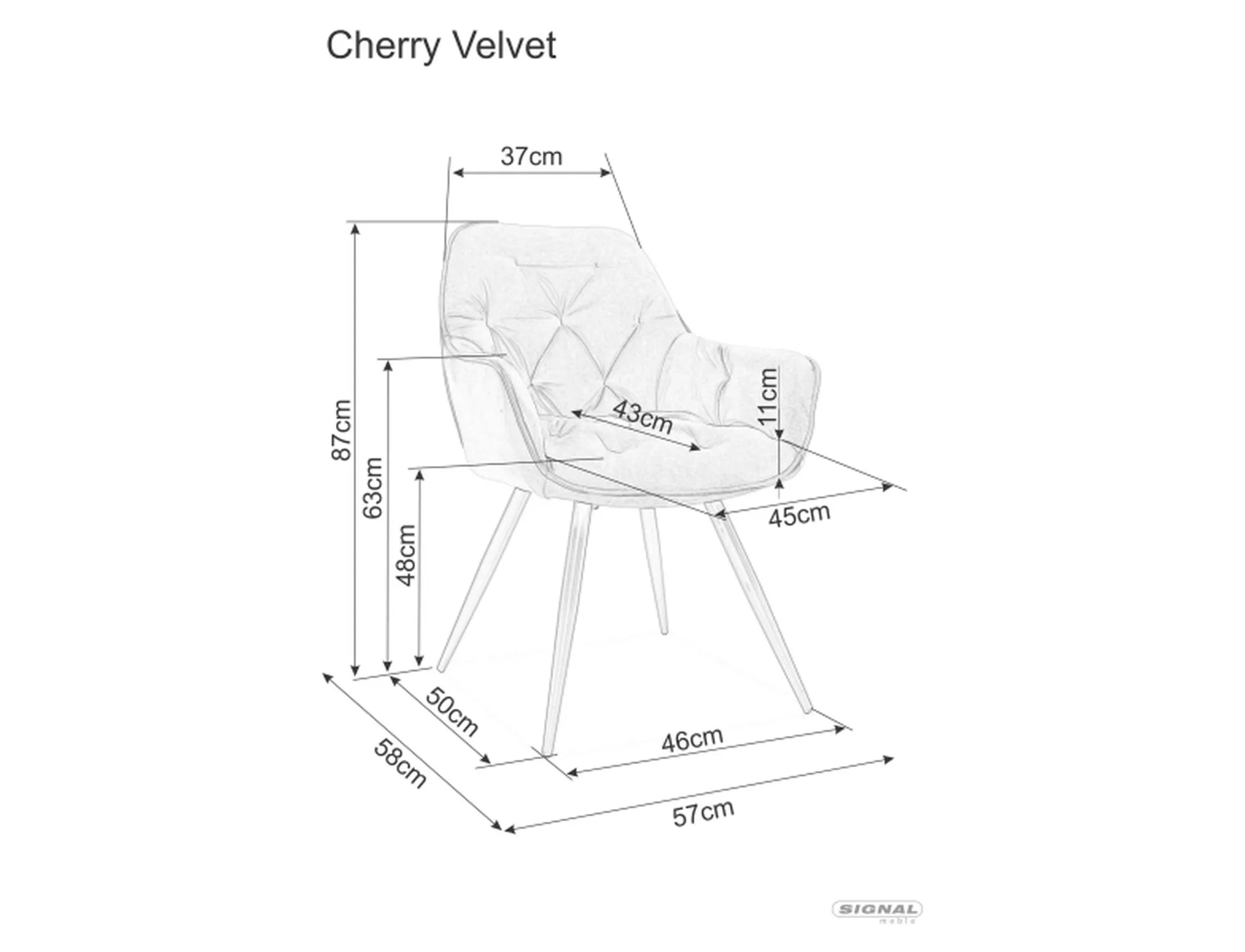 Scaun Cherry Velvet