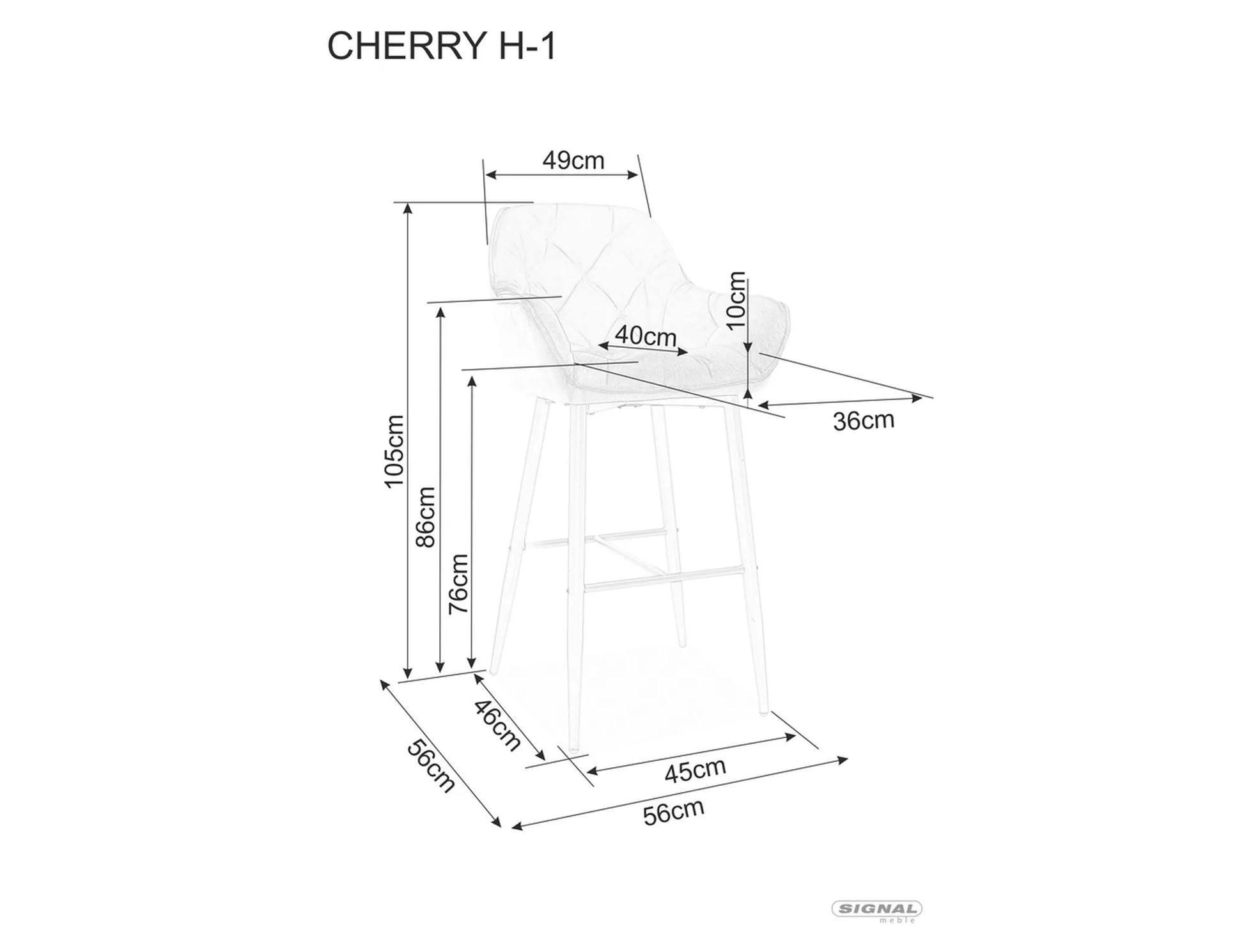 Scaun Cherry H-1 Velvet