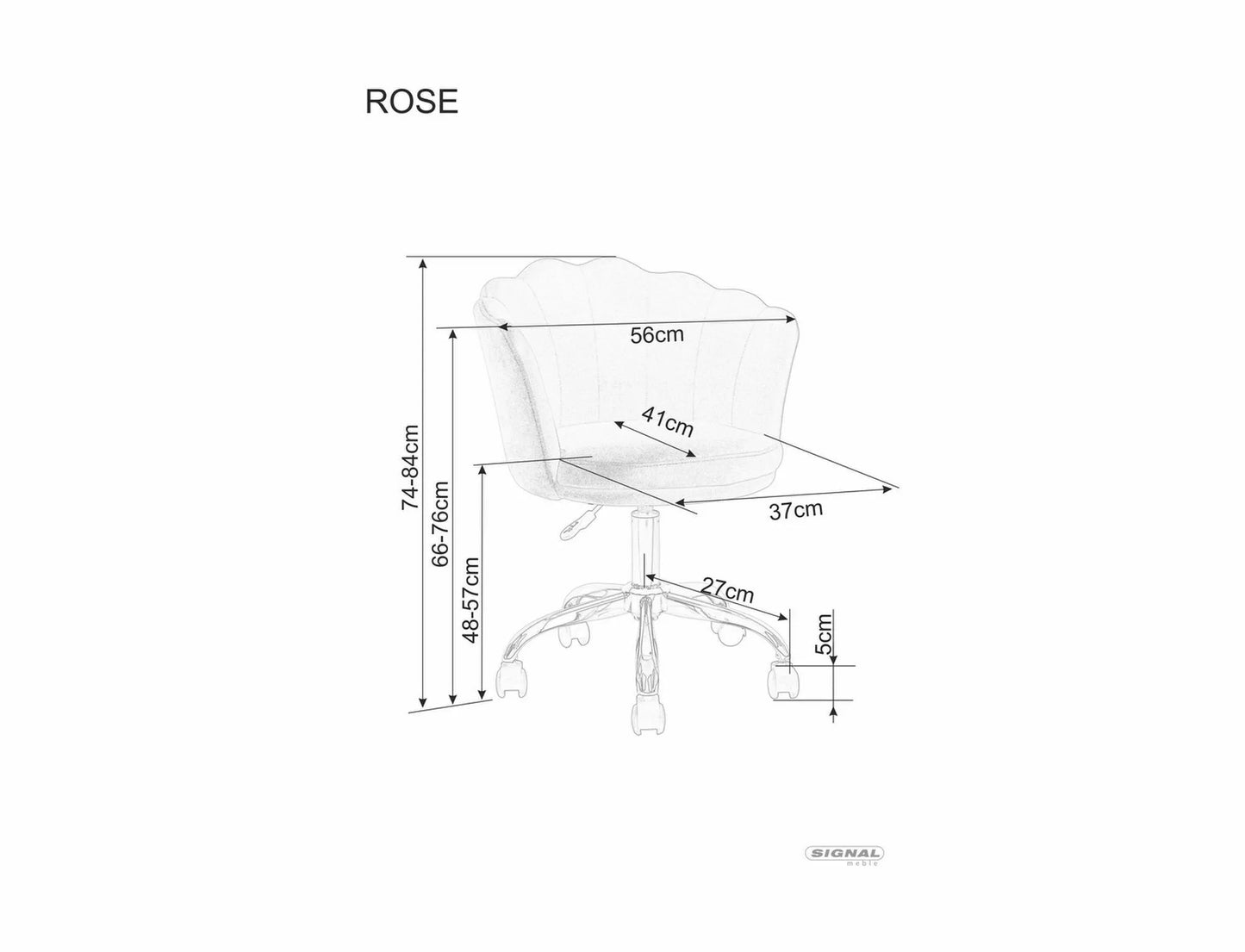 Fotoliu pivotant Rose Velvet