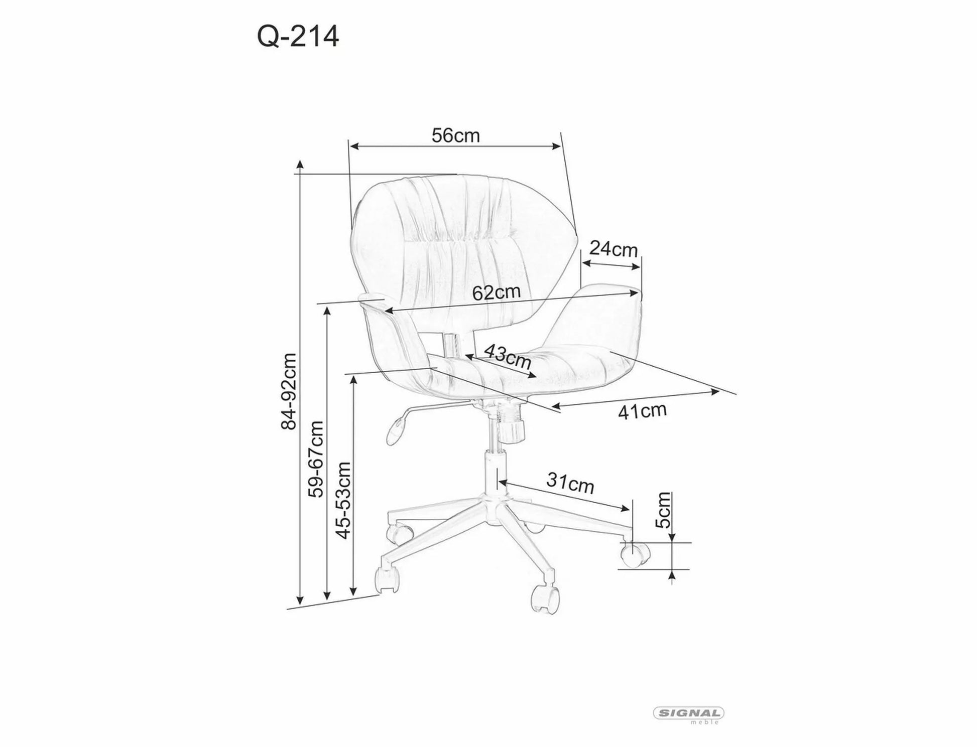 Scaun pivotant Q-214