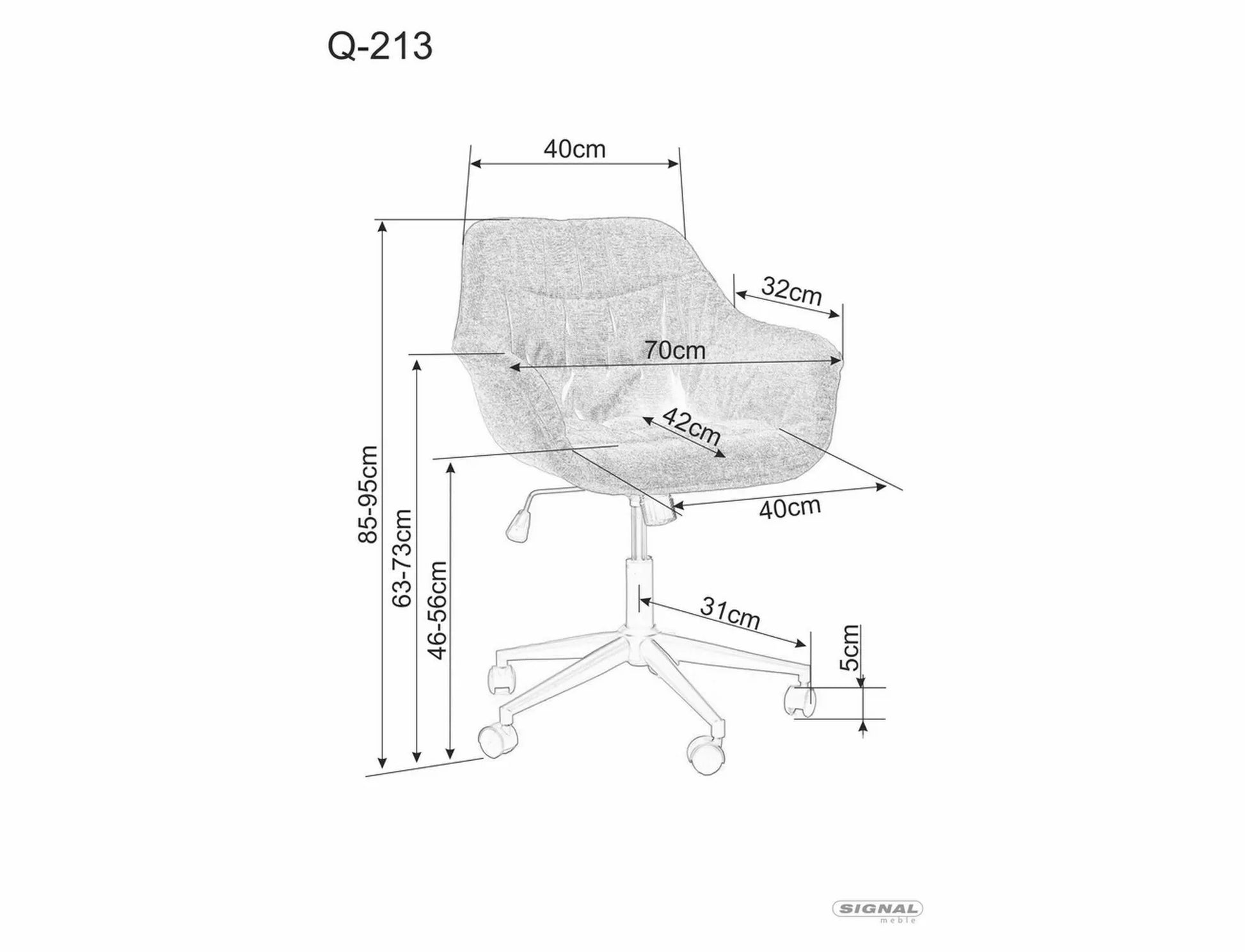 Q-213 Scaun pivotant Brego