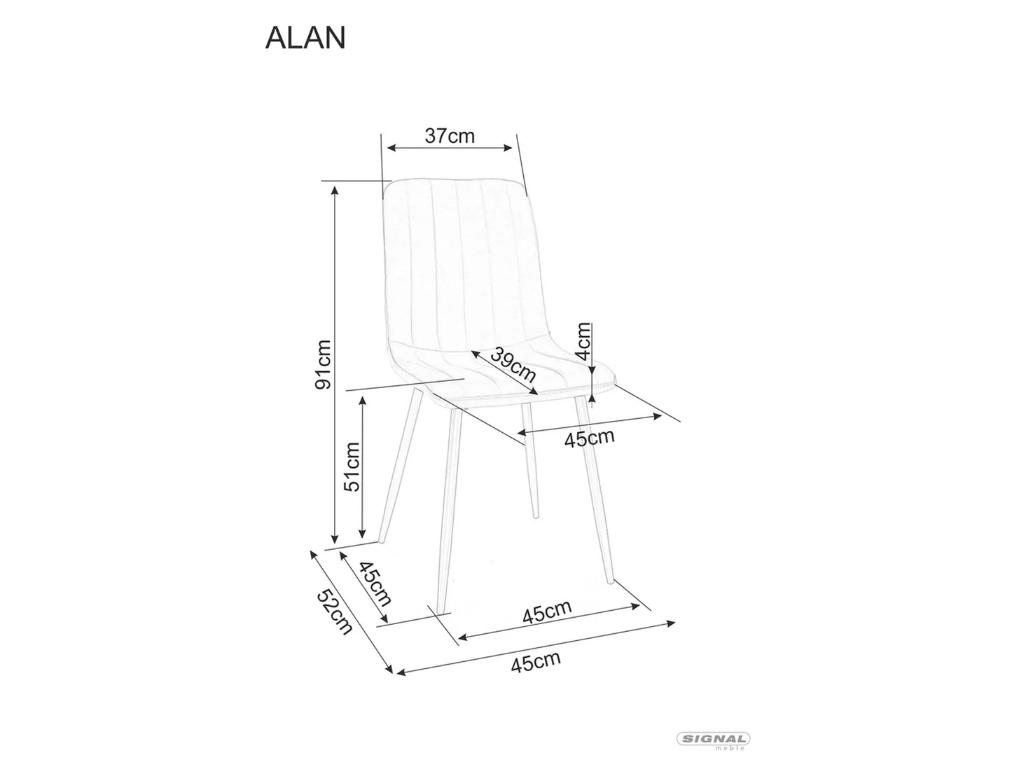 Scaun Alan Velvet