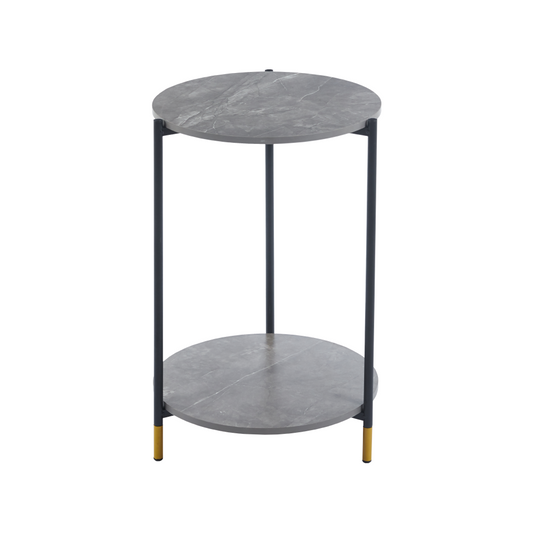 Măsuţă de cafea, marmură gri/negru, GAJAR