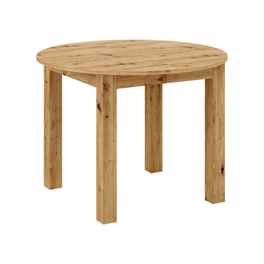 Masă de sufragerie extensibilă, stejar artisan, 103-142x76 cm, HARRY