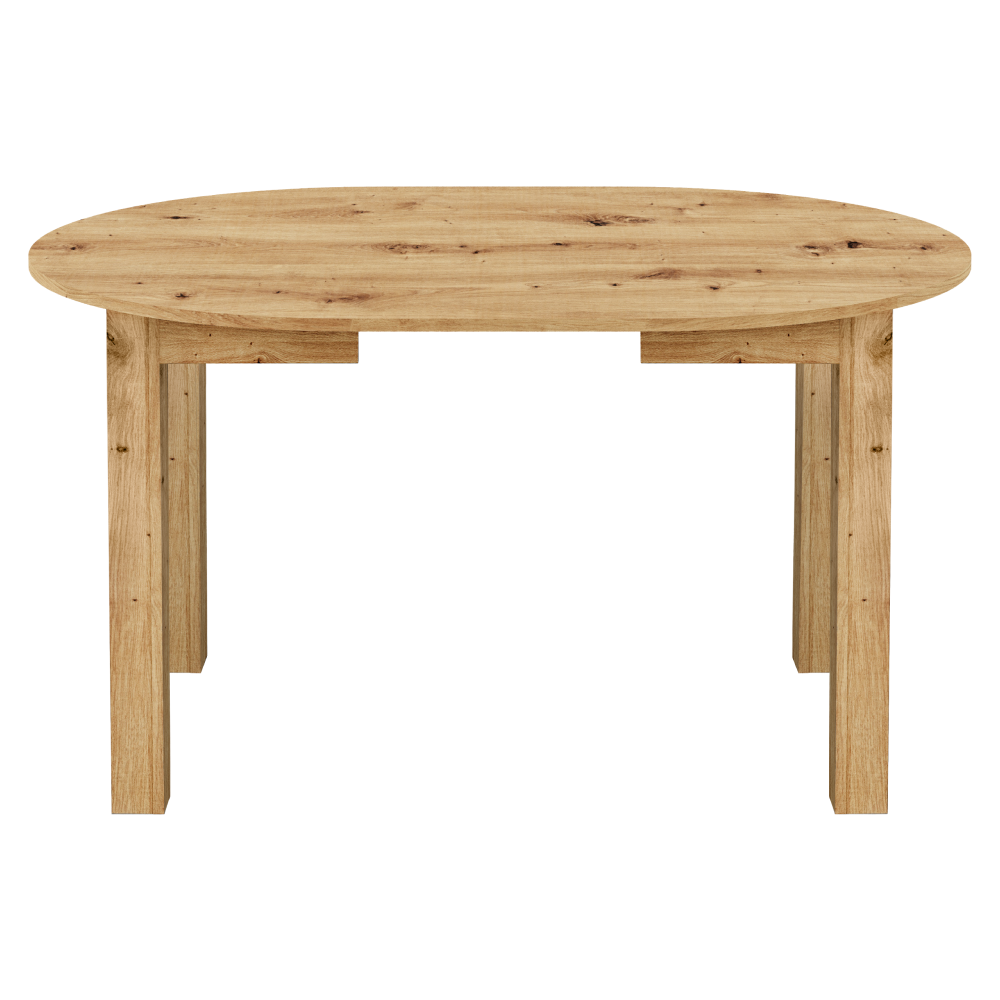 Masă de sufragerie extensibilă, stejar artisan, 103-142x76 cm, HARRY