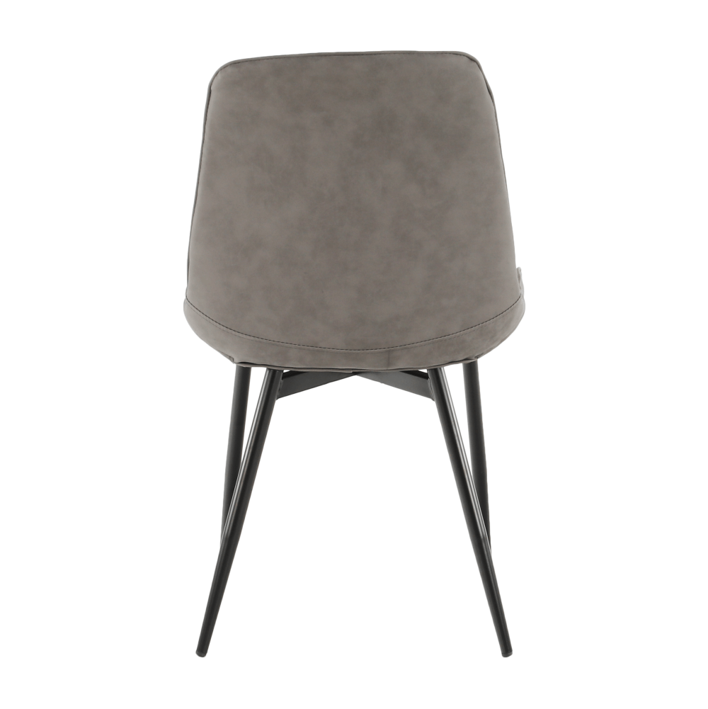 Scaun, piele ecologică gri deschis/negru, HAZAL