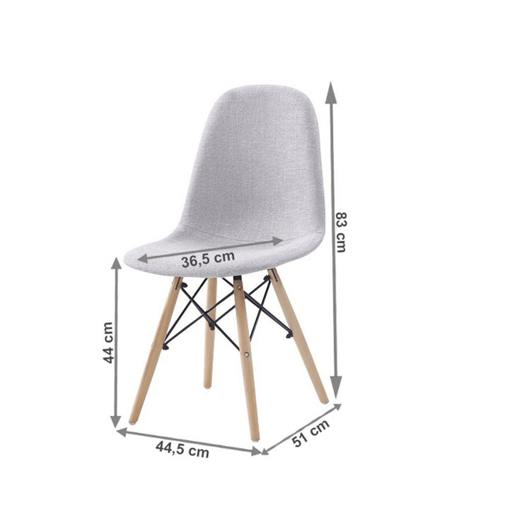 Scaun dining, gri deschis, DARELA NEW