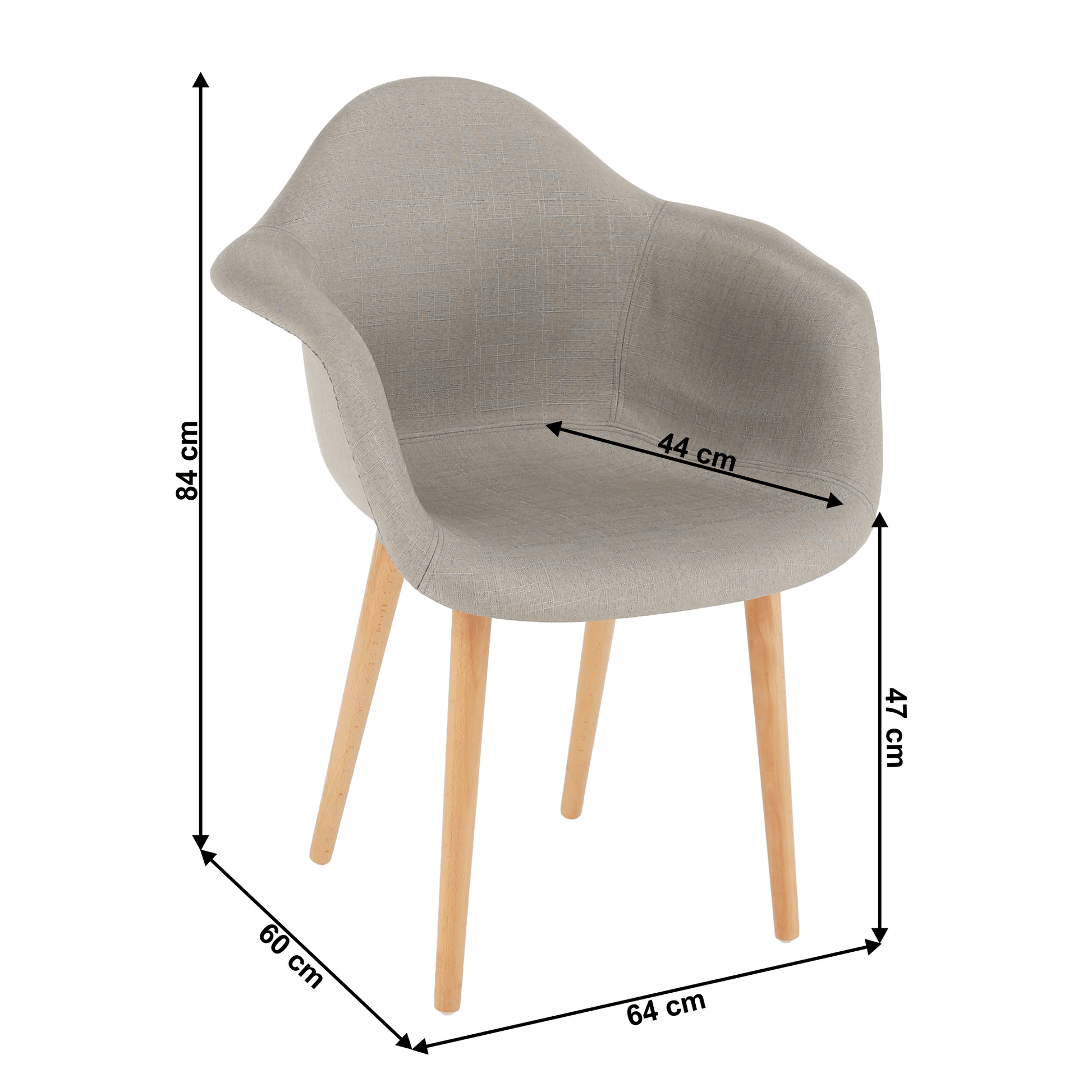 Fotoliu de design, gri/fag, KADIR NEW TIP 4