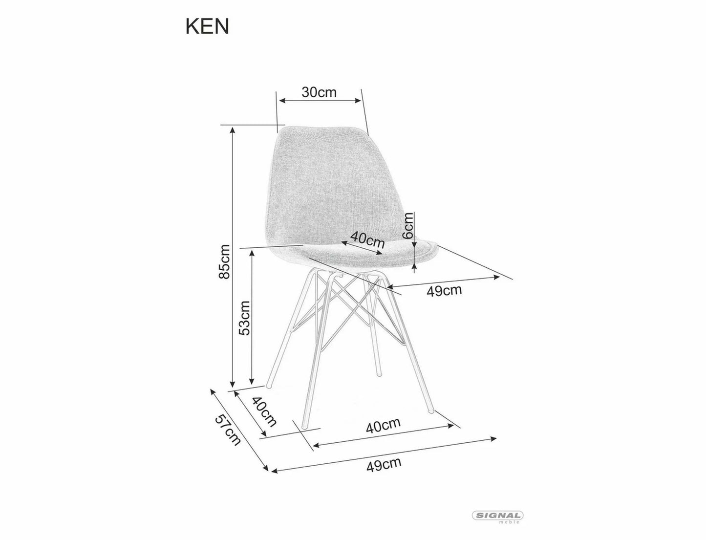 Scaun Ken Brego, bej 34