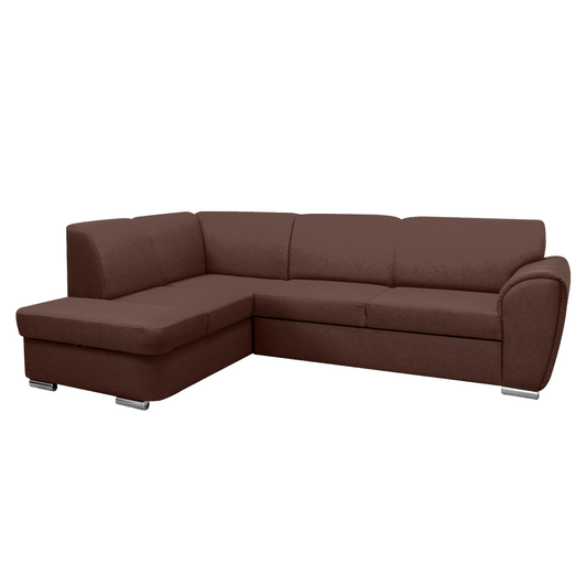 Set canapea, stânga, ţesătură maro, KENAI ROH