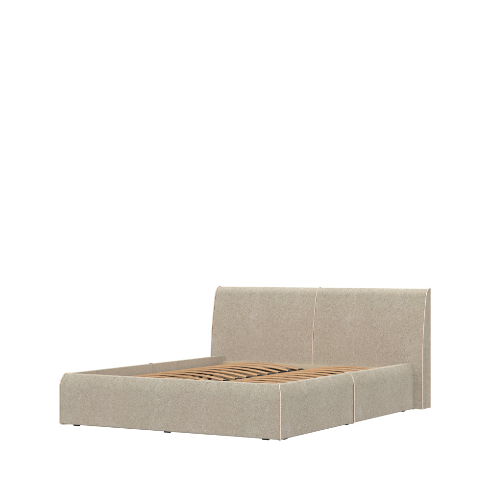 AIR Pat tapitat integral cu somiera metalica inclusa, 160/ 180 x 200 cm
