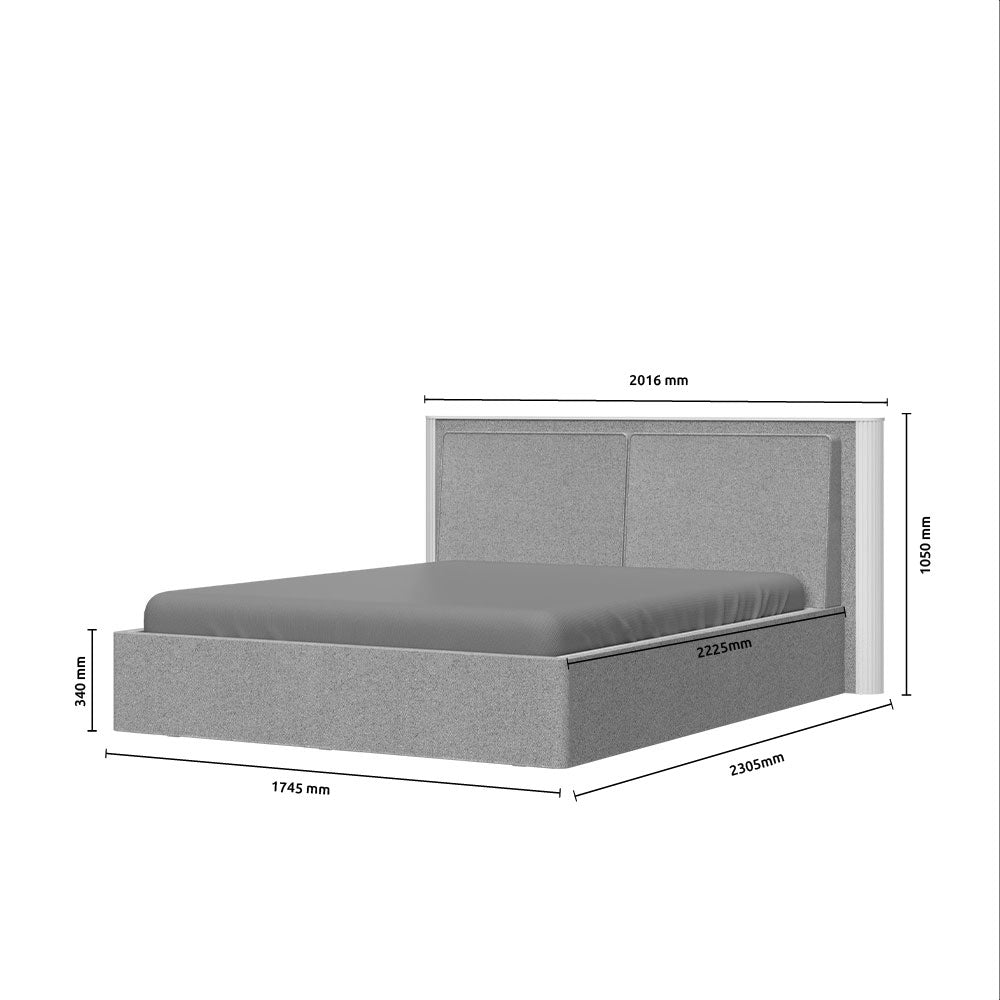 RONDO Pat 160/180 * 200 cm cu somiera metalica inclusa, 202/ 222 x 230 x 105 cm