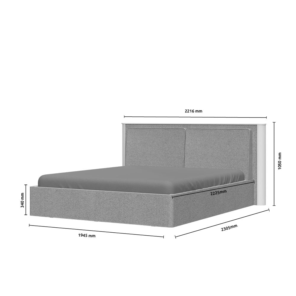 RONDO Pat 160/180 * 200 cm cu somiera metalica inclusa, 202/ 222 x 230 x 105 cm