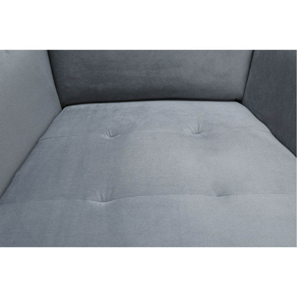 Fotoliu, material textil gri deschis/alb, RUFINO 3 NEW