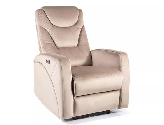 Fotoliu Kronos Velvet, catifea bej, bluvel 40