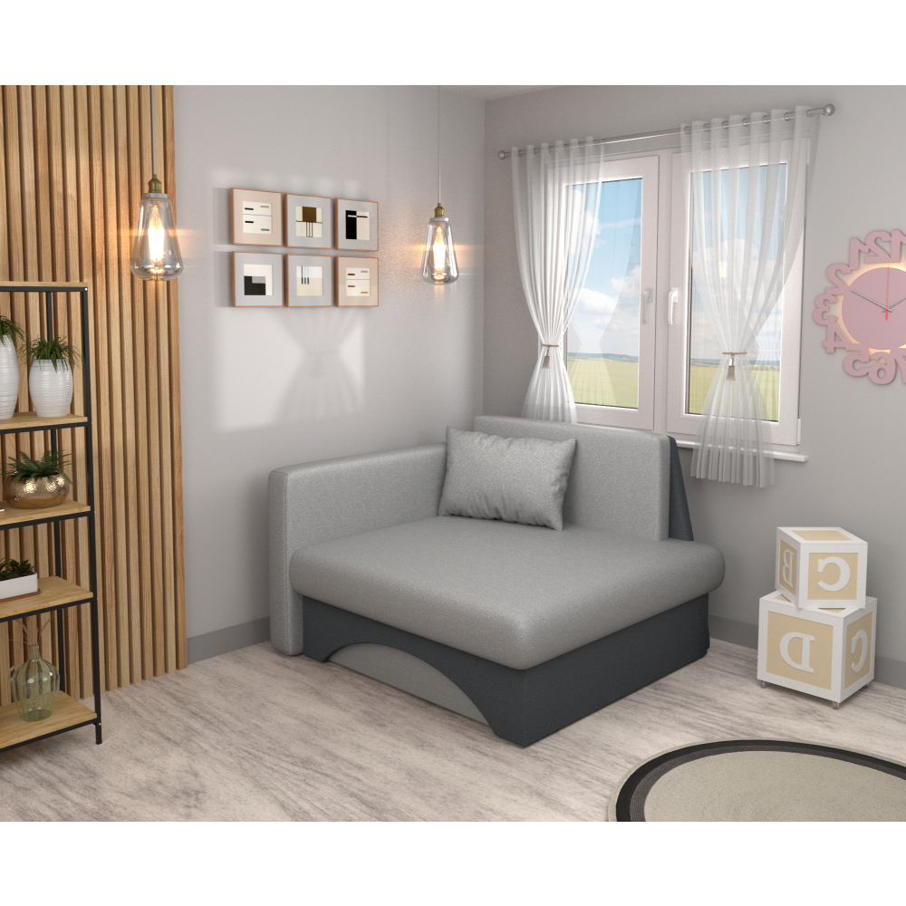 Scaun extensibil, gri/gri închis, KUBOŠ NEW UNI