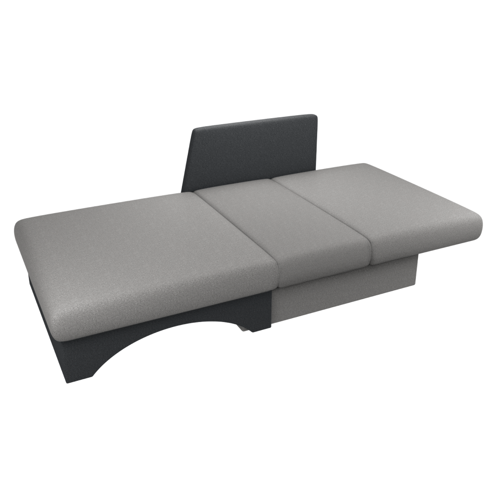 Scaun extensibil, gri/gri închis, KUBOŠ NEW UNI