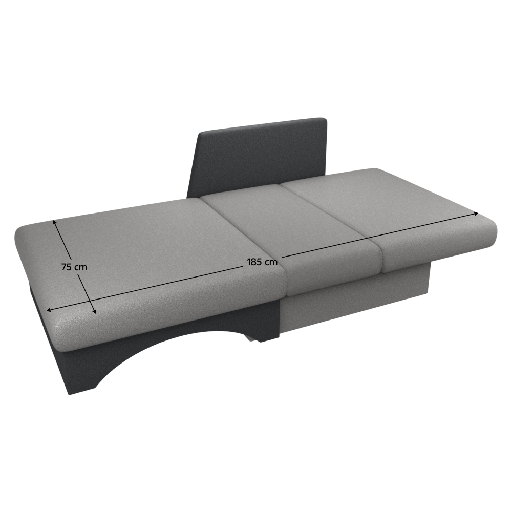 Scaun extensibil, gri/gri închis, KUBOŠ NEW UNI