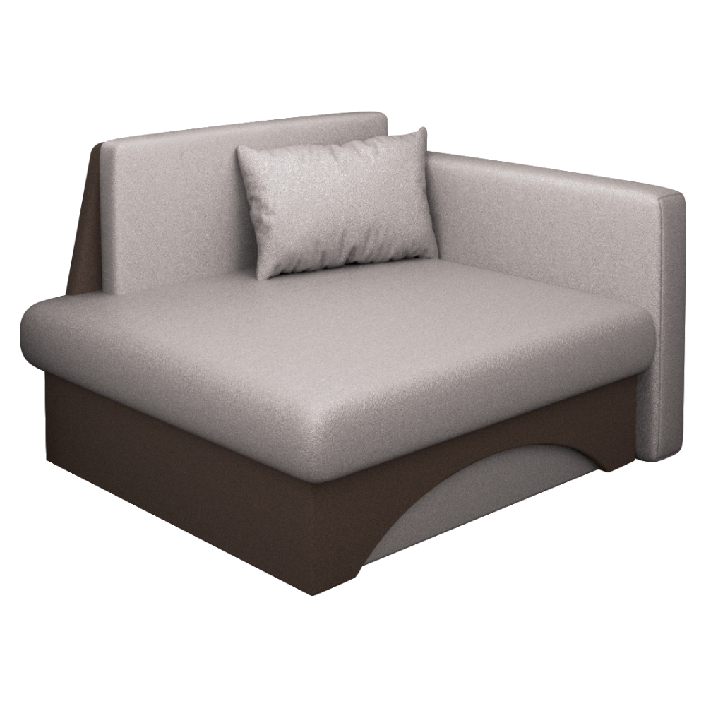 Fotoliu extensibil, bej-gri Taupe/maro, KUBOŠ NEW UNI