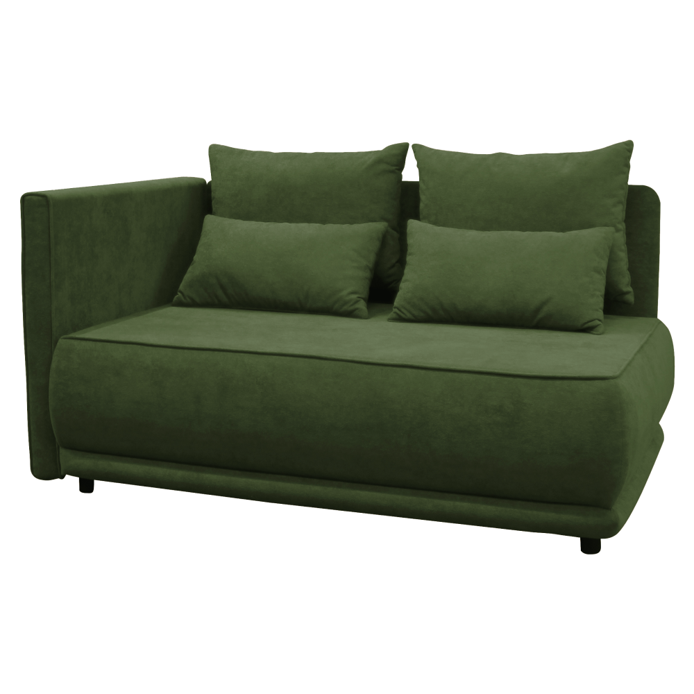 Canapea extensibilă, verde, pe stânga LIAMI