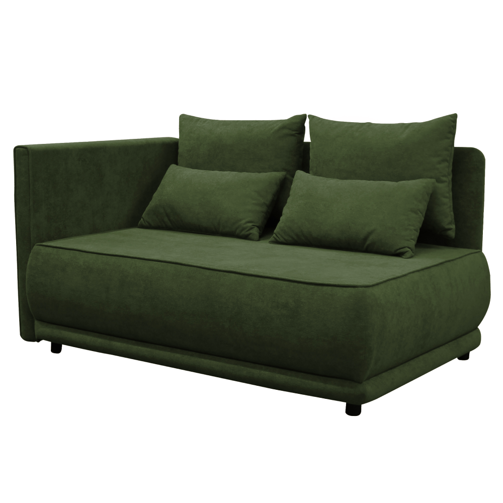 Canapea extensibilă, verde, pe stânga LIAMI