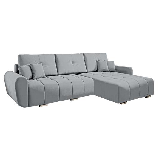 Set canapea universală, ţesătură gri deschis, LONGA ROH