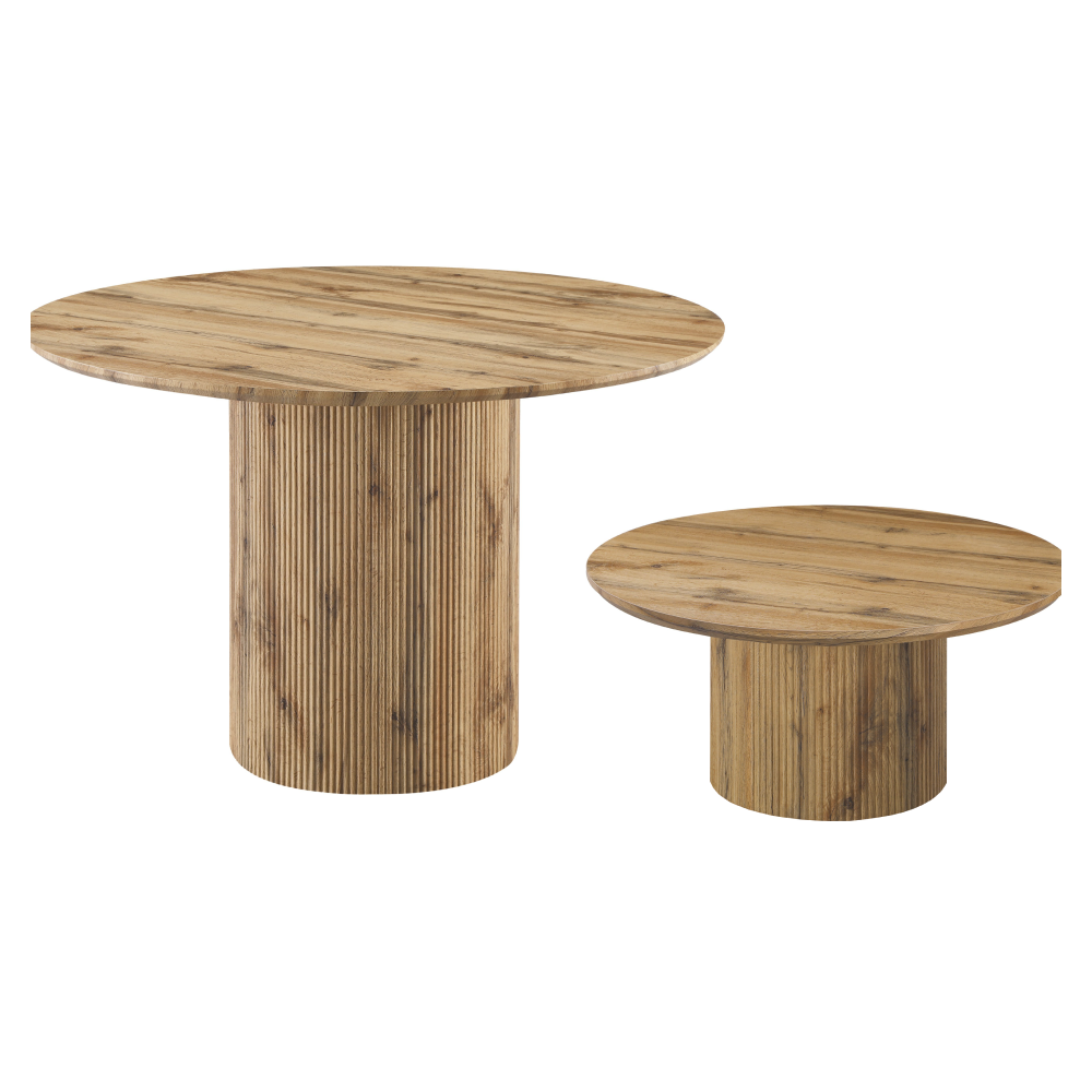 Măsuţă de cafea, stejar, diametru 80 cm, MAHIR TYP 2