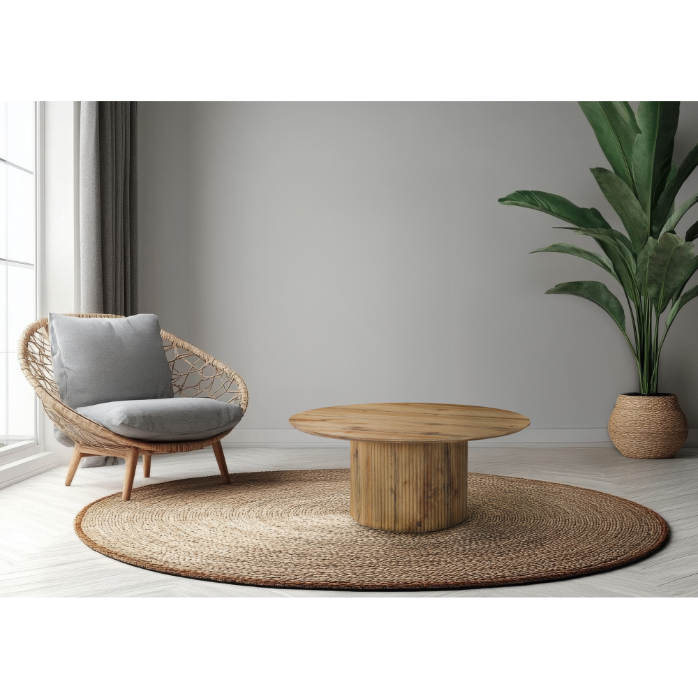 Măsuţă de cafea, stejar, diametru 80 cm, MAHIR TYP 2