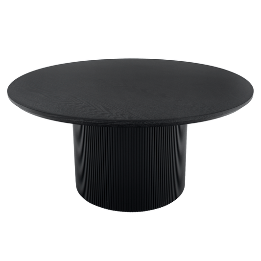 Măsuţă de cafea, negru, diametru 80 cm, MAHIR TYP 2