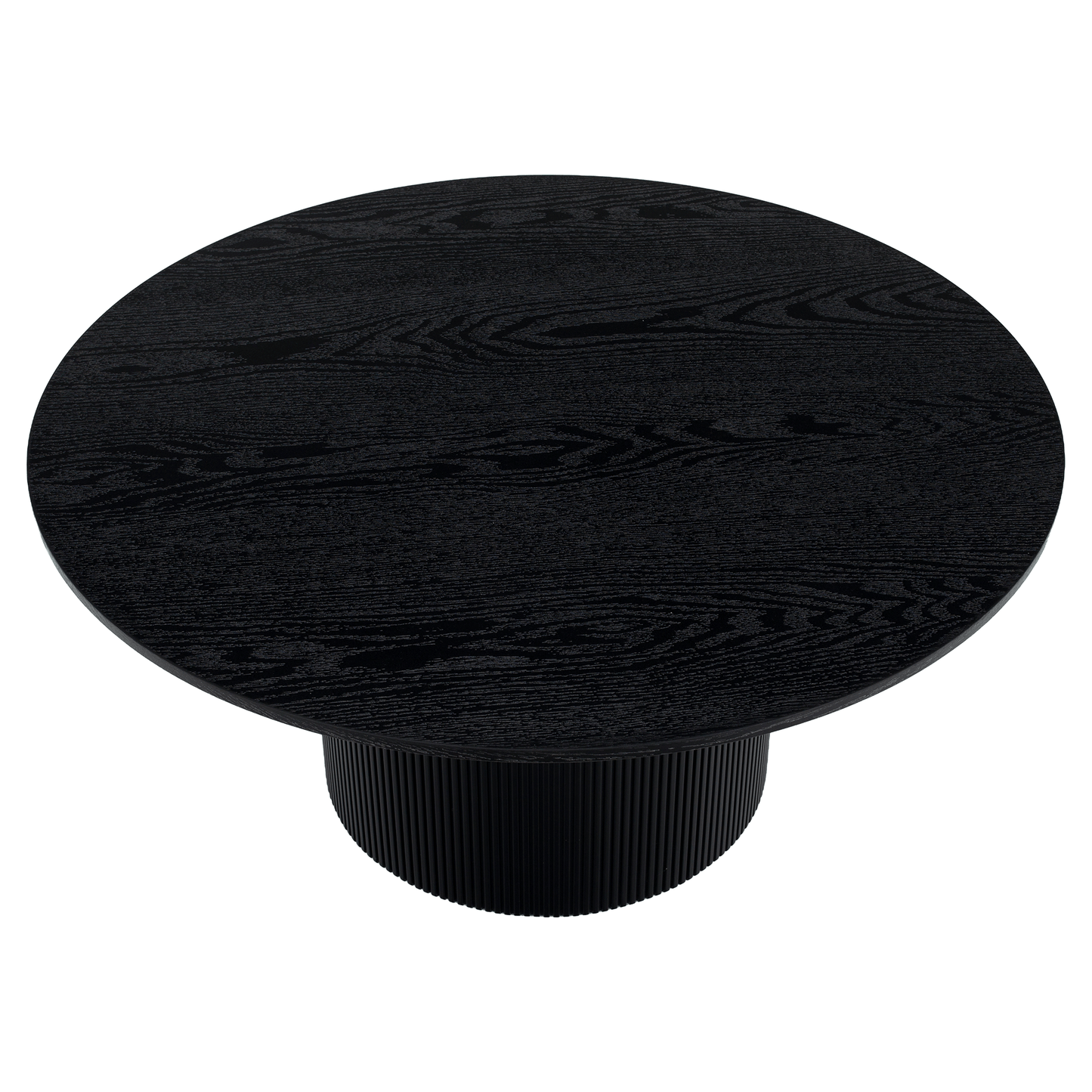 Măsuţă de cafea, negru, diametru 80 cm, MAHIR TYP 2