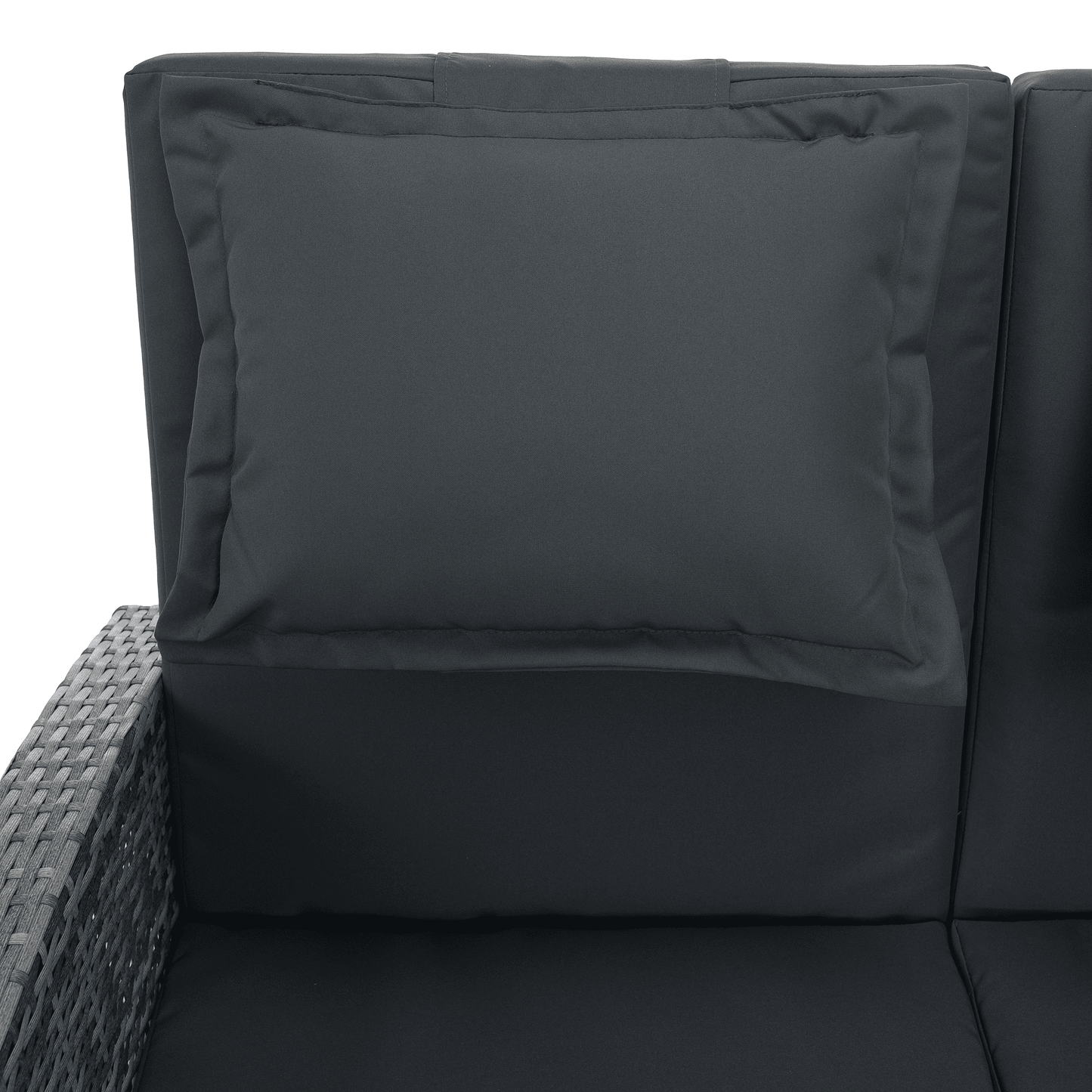 Canapea de grădină din ratan, gri/natural, MALORY