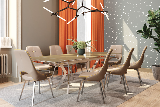 Masă Manhattan și 8 scaune Montego - Gallery Image 1